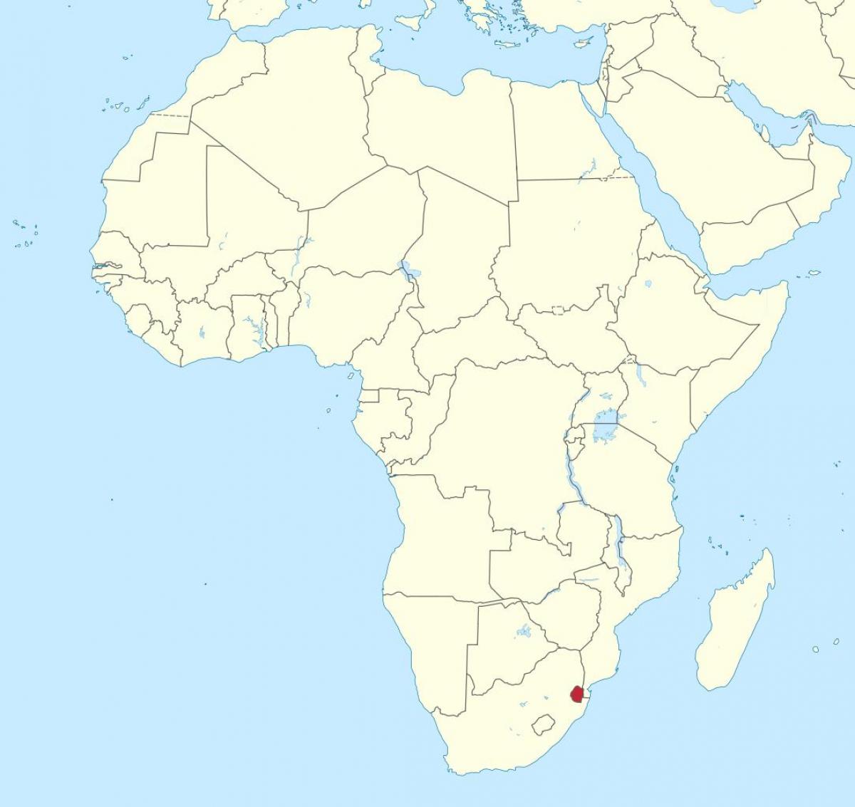 Carte du Swaziland afrique