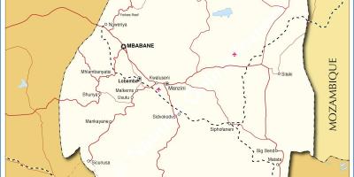 Carte du Swaziland villes