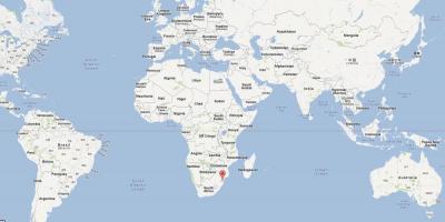 Carte du Swaziland sur le monde